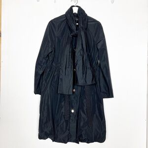 Purificacion Garcia Women Coat Size S Small Black Lightweight Ballon RARE